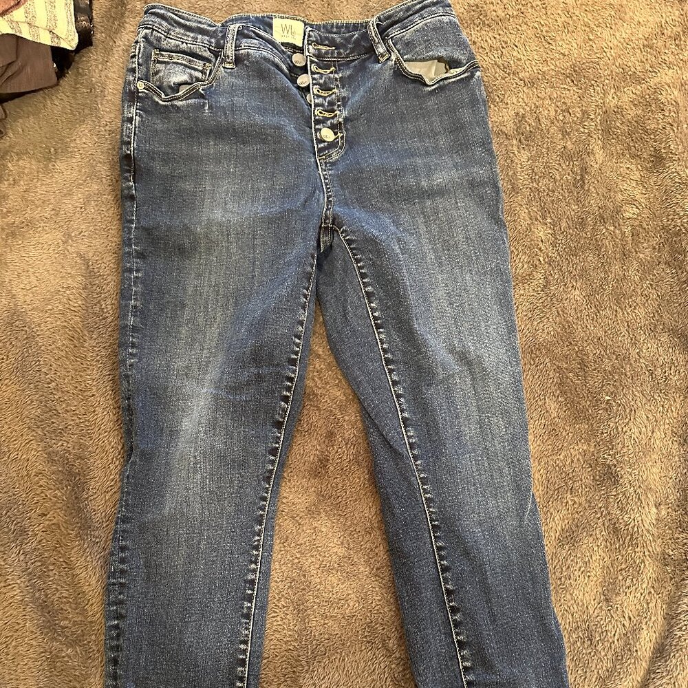 Wash Lab Women's Button Fly Skinny Jeans Size 29